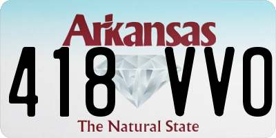AR license plate 418VVO