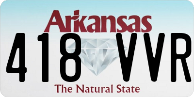 AR license plate 418VVR