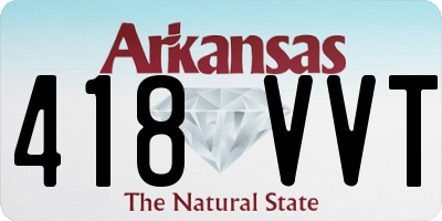 AR license plate 418VVT