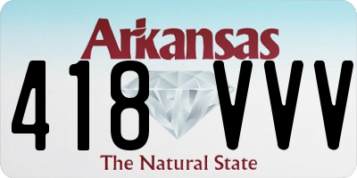 AR license plate 418VVV