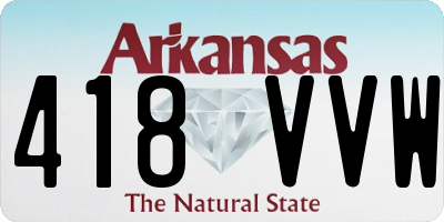 AR license plate 418VVW