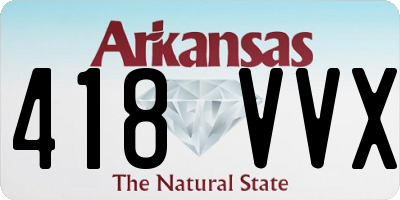 AR license plate 418VVX