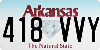 AR license plate 418VVY