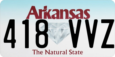 AR license plate 418VVZ