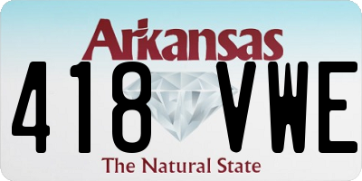 AR license plate 418VWE