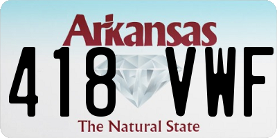 AR license plate 418VWF