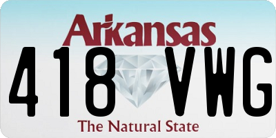AR license plate 418VWG