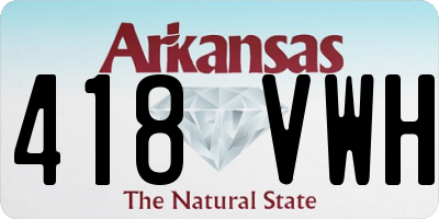 AR license plate 418VWH