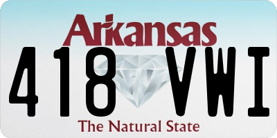 AR license plate 418VWI