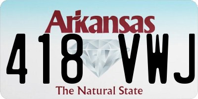 AR license plate 418VWJ