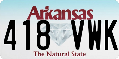 AR license plate 418VWK