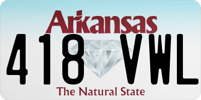 AR license plate 418VWL