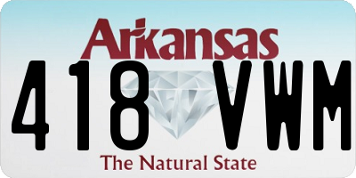AR license plate 418VWM