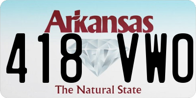 AR license plate 418VWO