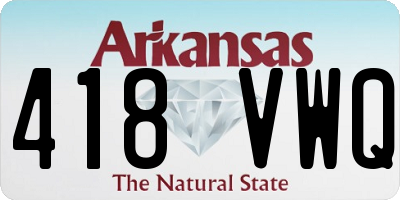 AR license plate 418VWQ