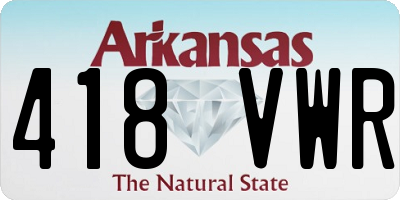 AR license plate 418VWR