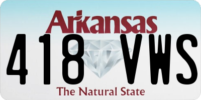 AR license plate 418VWS
