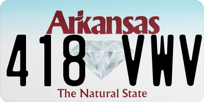 AR license plate 418VWV
