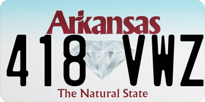AR license plate 418VWZ