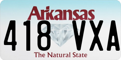 AR license plate 418VXA