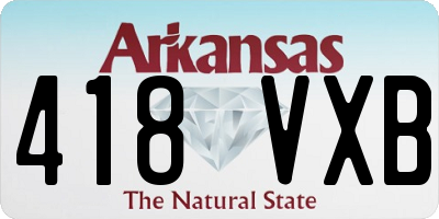 AR license plate 418VXB
