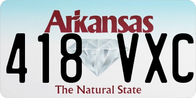 AR license plate 418VXC