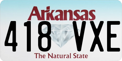 AR license plate 418VXE