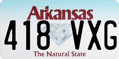 AR license plate 418VXG