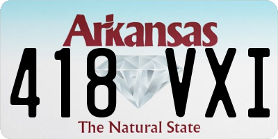AR license plate 418VXI