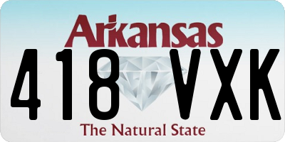 AR license plate 418VXK