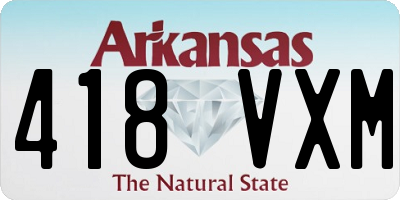 AR license plate 418VXM
