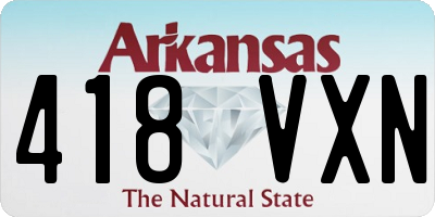 AR license plate 418VXN