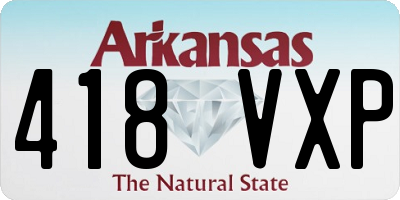 AR license plate 418VXP