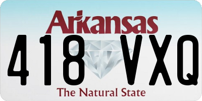 AR license plate 418VXQ