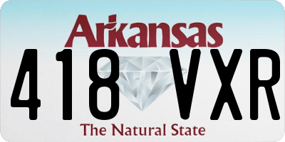 AR license plate 418VXR