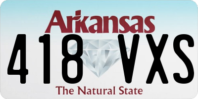 AR license plate 418VXS