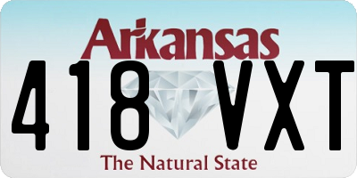 AR license plate 418VXT