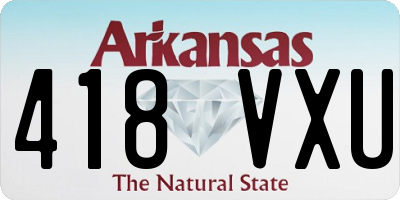 AR license plate 418VXU