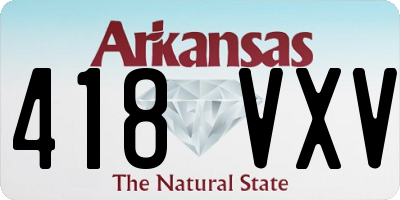 AR license plate 418VXV