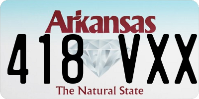AR license plate 418VXX