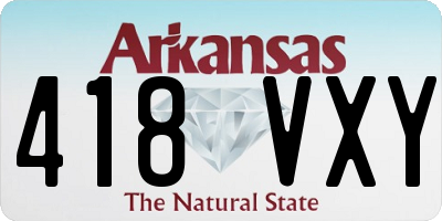 AR license plate 418VXY