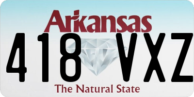 AR license plate 418VXZ