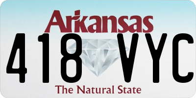 AR license plate 418VYC