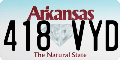 AR license plate 418VYD
