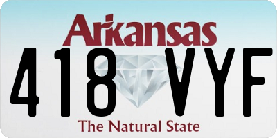 AR license plate 418VYF