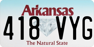 AR license plate 418VYG