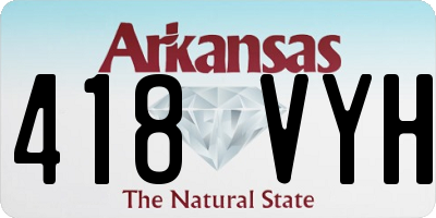 AR license plate 418VYH