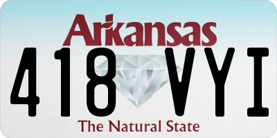 AR license plate 418VYI