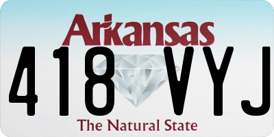 AR license plate 418VYJ