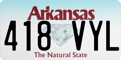 AR license plate 418VYL